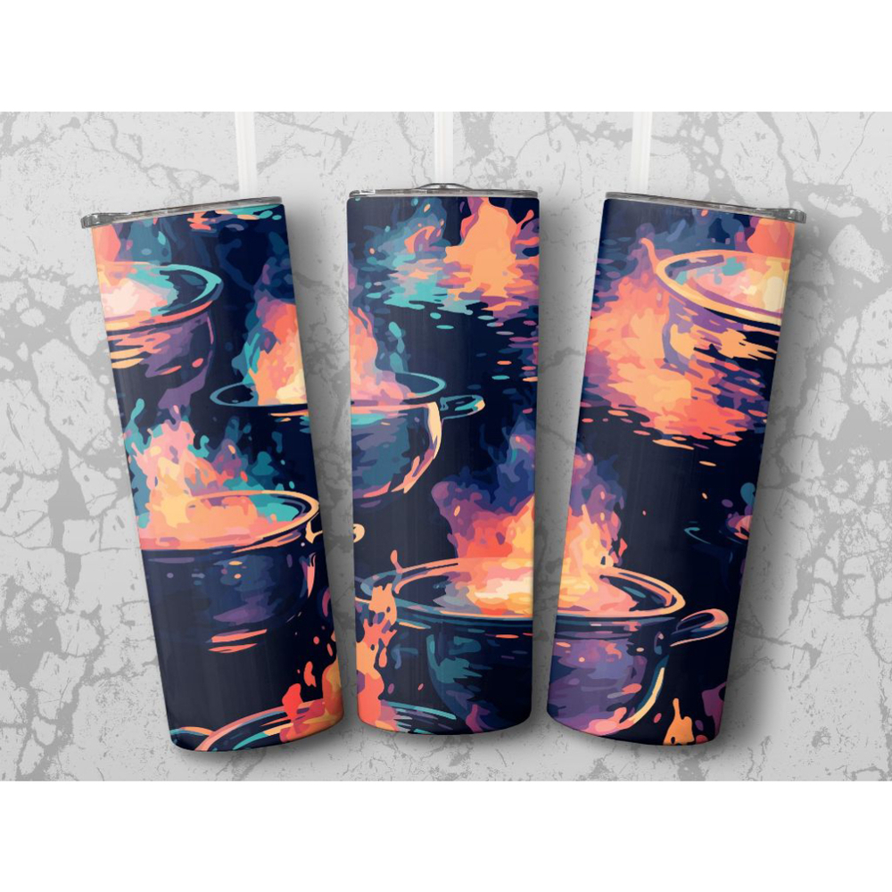 Halloween Cauldron metal insulated tumbler